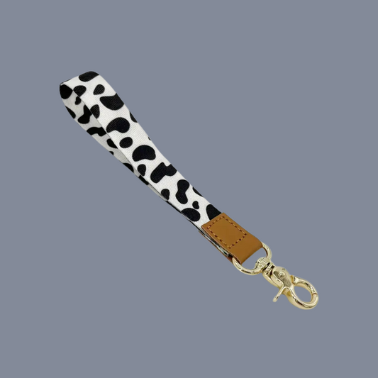 WRISTLET LANYARD- COW PRINT