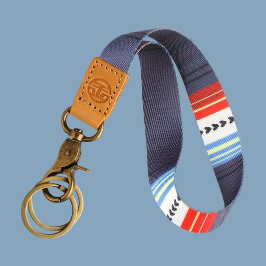 WRISTLET LANYARD- HEARTS & STRIPES